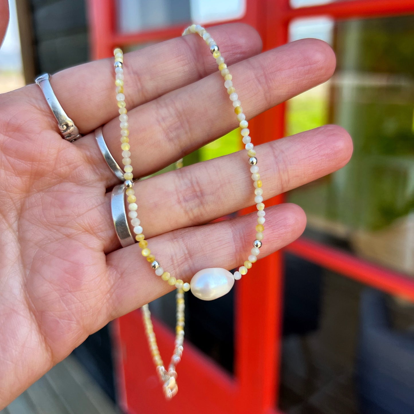 Collar "Belleza Interior" | Madre Perla y Perla de Río | Plata 925