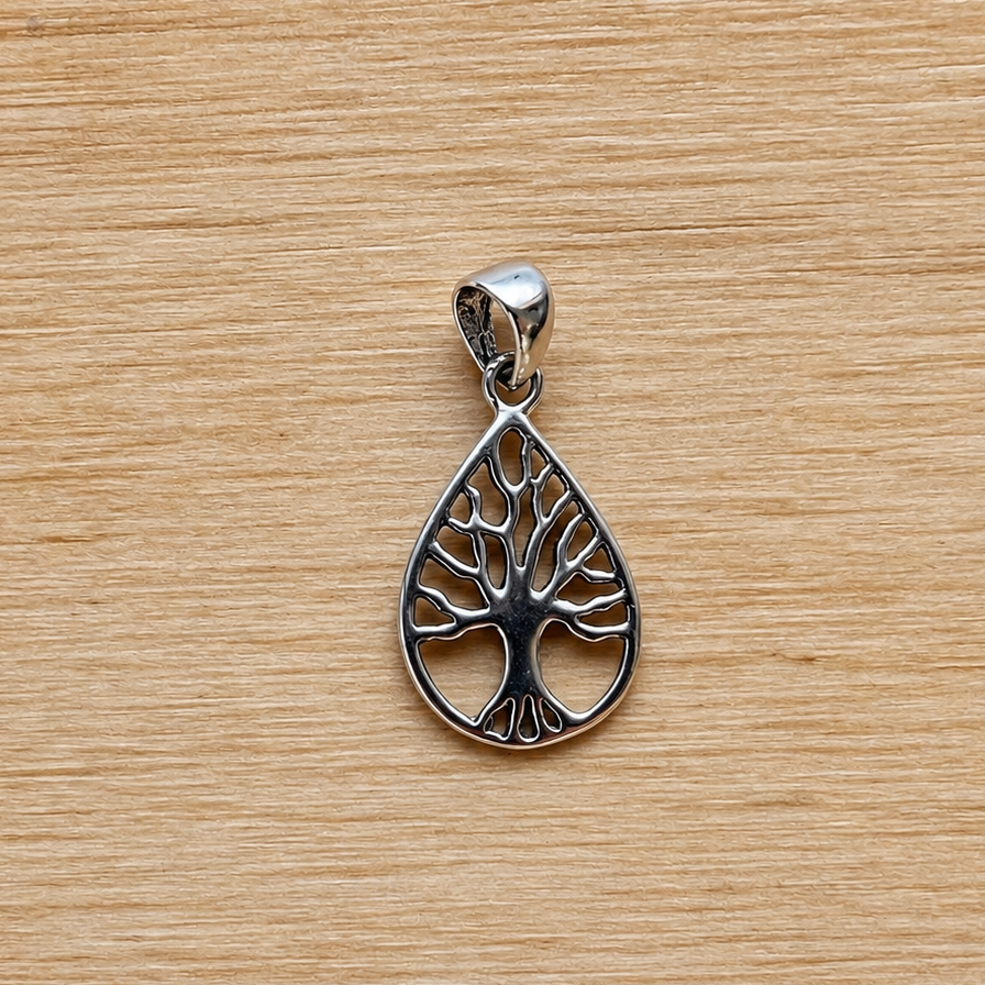 Dije de Plata | Árbol de la Vida (modelo gota)