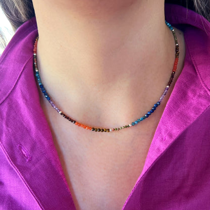 Collar 7 chakras y plata 925  | "ESCUDO PROTECTOR"