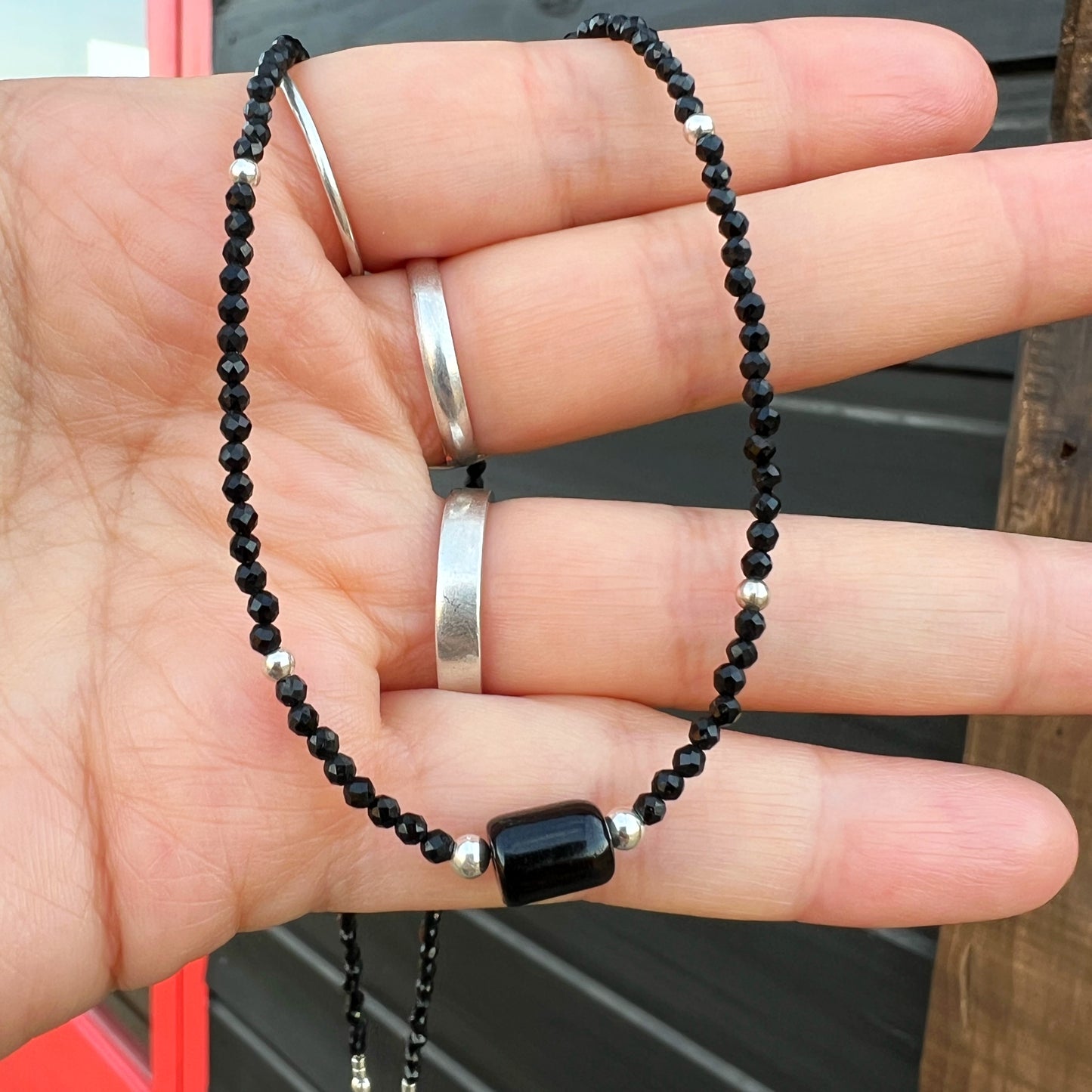 Collar "Protección y enraizamiento" | Turmalina negra |Plata 925