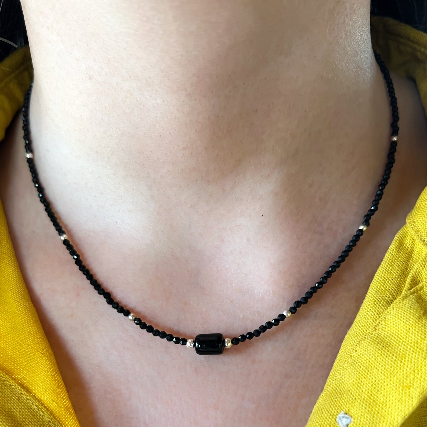 Collar "Protección y enraizamiento" | Turmalina negra |Plata 925