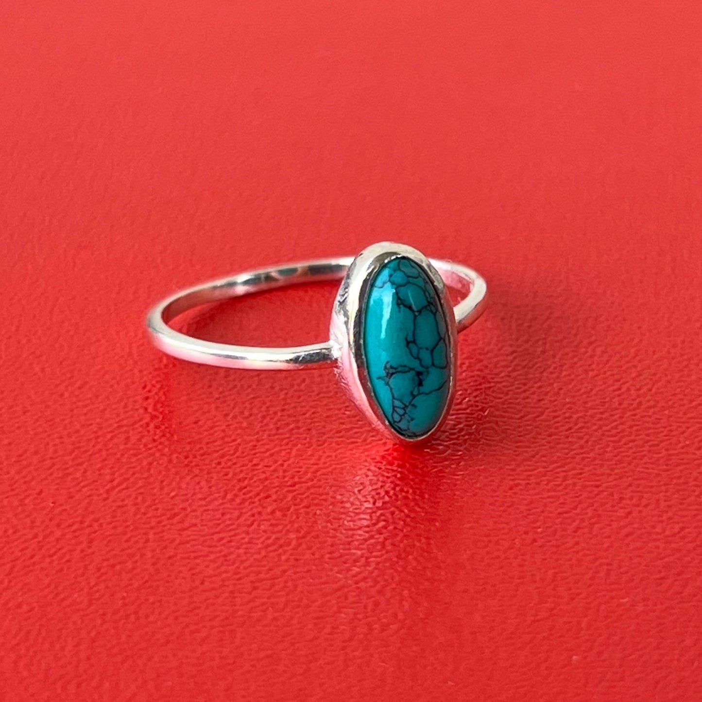 Anillo Turquesa OVALE | "Protección, Comunicación y Buena suerte" | Plata 925