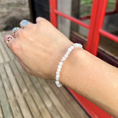 Pulsera Piedra luna y plata 925 | "Nuevos comienzos"