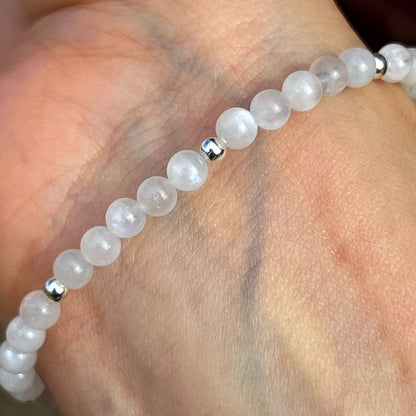 Pulsera Piedra luna y plata 925 | "Nuevos comienzos"