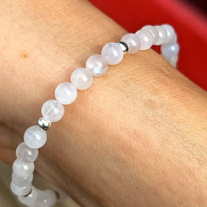 Pulsera Piedra luna y plata 925 | "Nuevos comienzos"