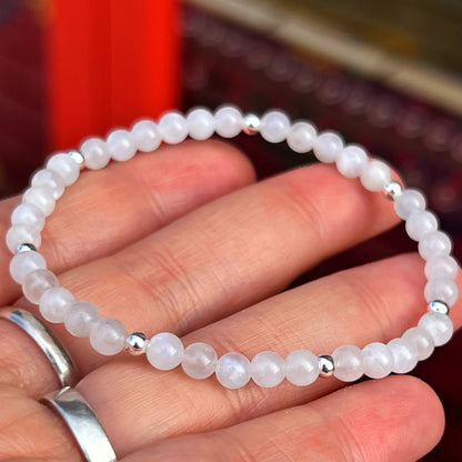 Pulsera Piedra luna y plata 925 | "Nuevos comienzos"