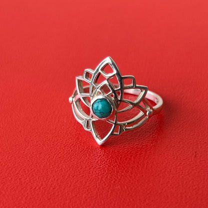 Anillo Turquesa PADMA | "Protección, Comunicación y Buena suerte" | Plata 925