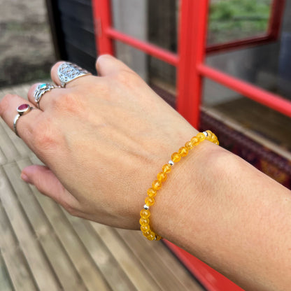 Pulsera Citrino y plata 925 | "Abundancia solar"