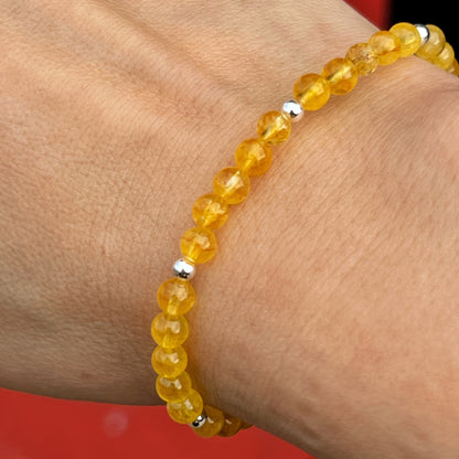 Pulsera Citrino y plata 925 | "Abundancia solar"