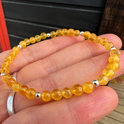 Pulsera Citrino y plata 925 | "Abundancia solar"