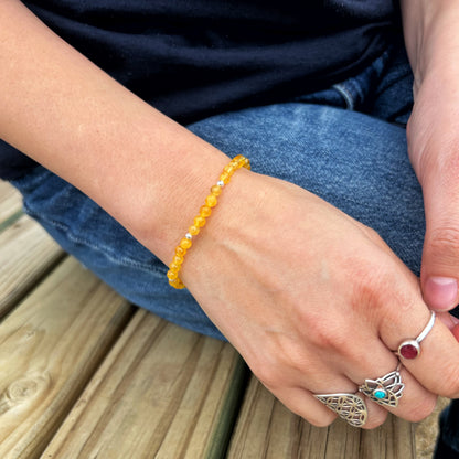 Pulsera Citrino y plata 925 | "Abundancia solar"