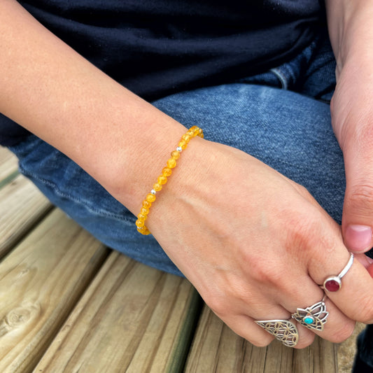 Pulsera Citrino y plata 925 | "Abundancia solar"