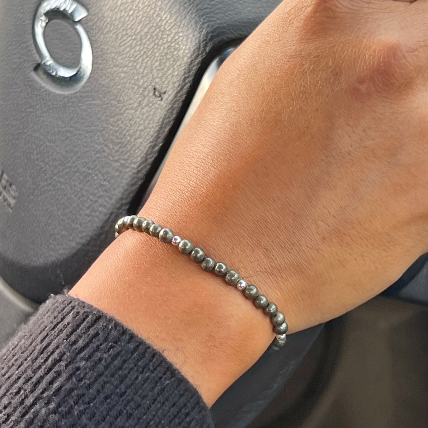 Pulsera Pirita y plata 925 | "Acción y prosperidad"