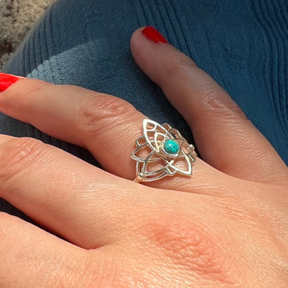 Anillo Turquesa PADMA | "Protección, Comunicación y Buena suerte" | Plata 925