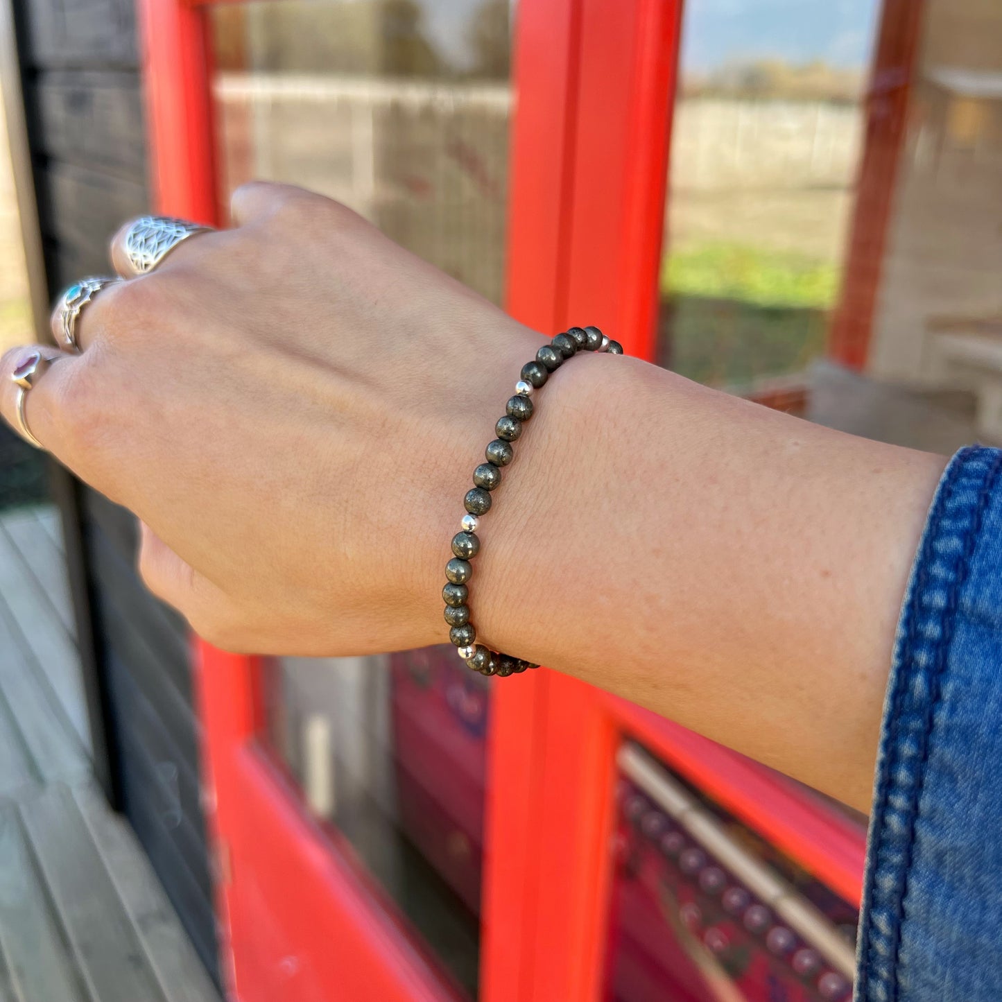 Pulsera Pirita y plata 925 | "Acción y prosperidad"