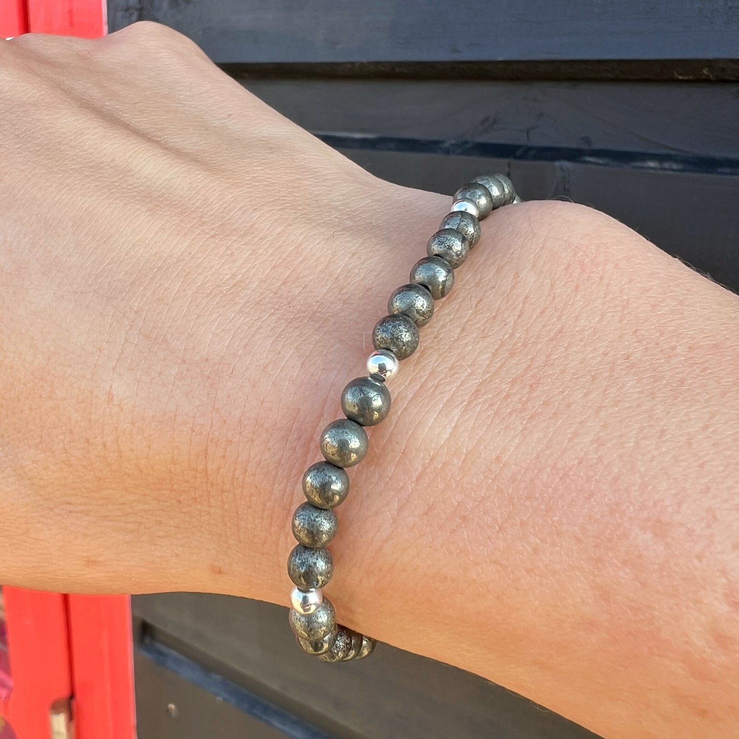Pulsera Pirita y plata 925 | "Acción y prosperidad"