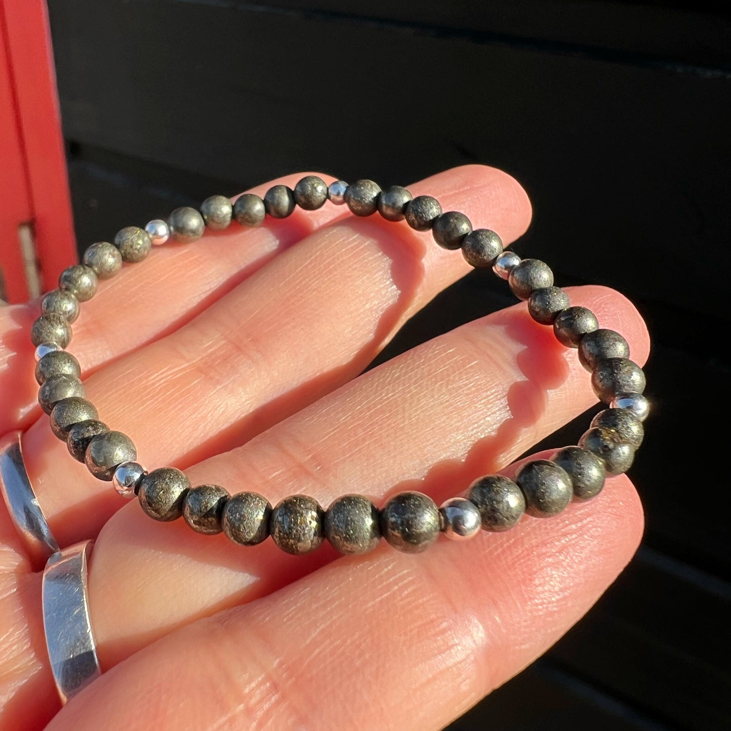 Pulsera Pirita y plata 925 | "Acción y prosperidad"
