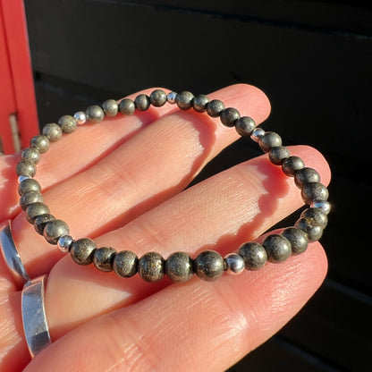 Pulsera Pirita y plata 925 | "Acción y prosperidad"