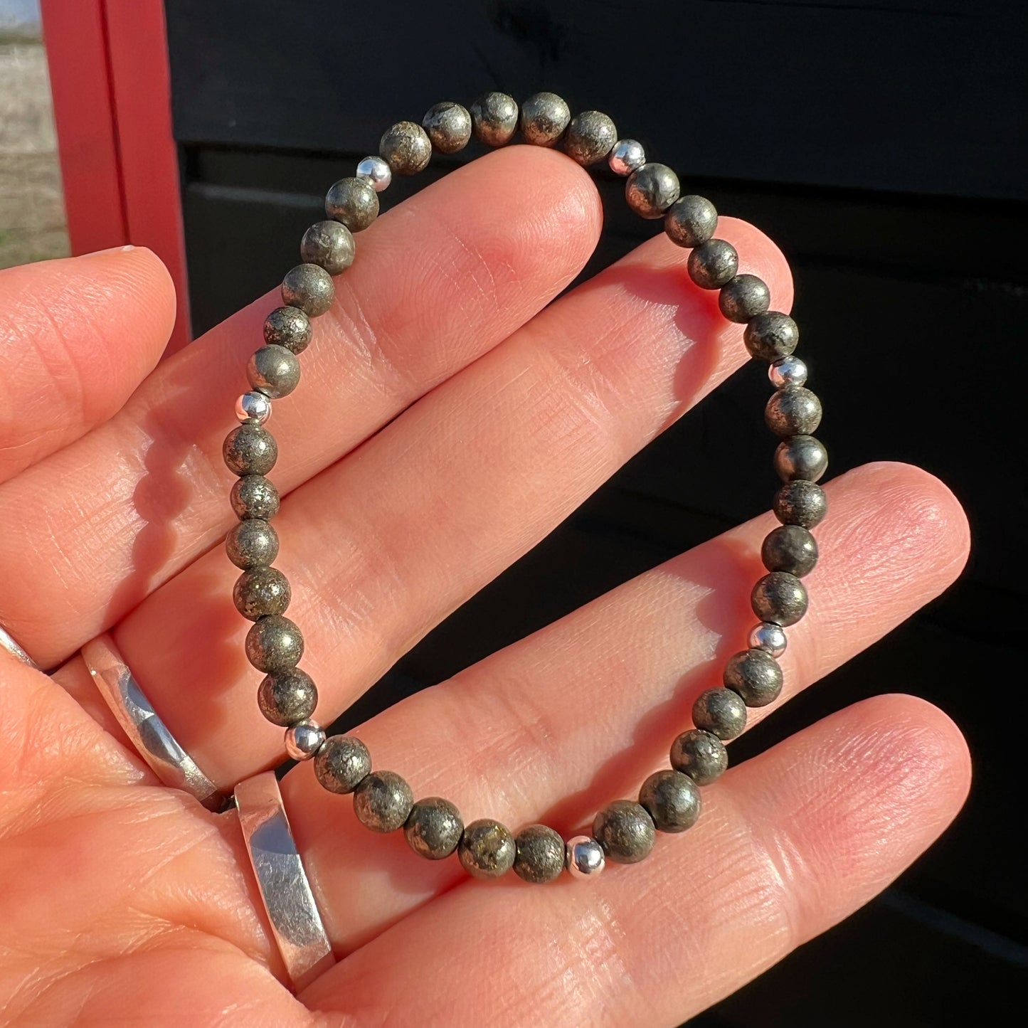 Pulsera Pirita y plata 925 | "Acción y prosperidad"