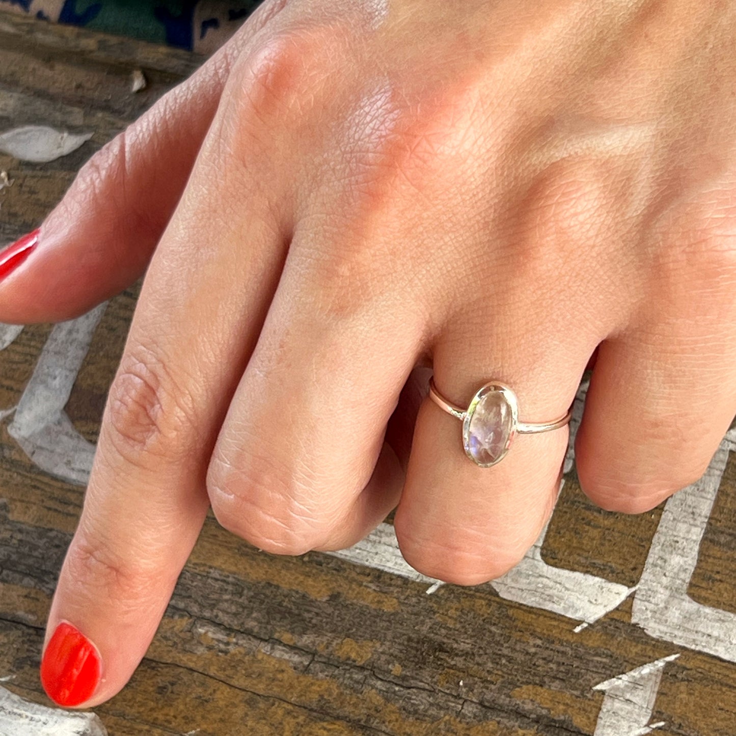 Anillo Cuarzo Rosa OVALE  | "Amor propio y Sanación emocional" | Plata 925