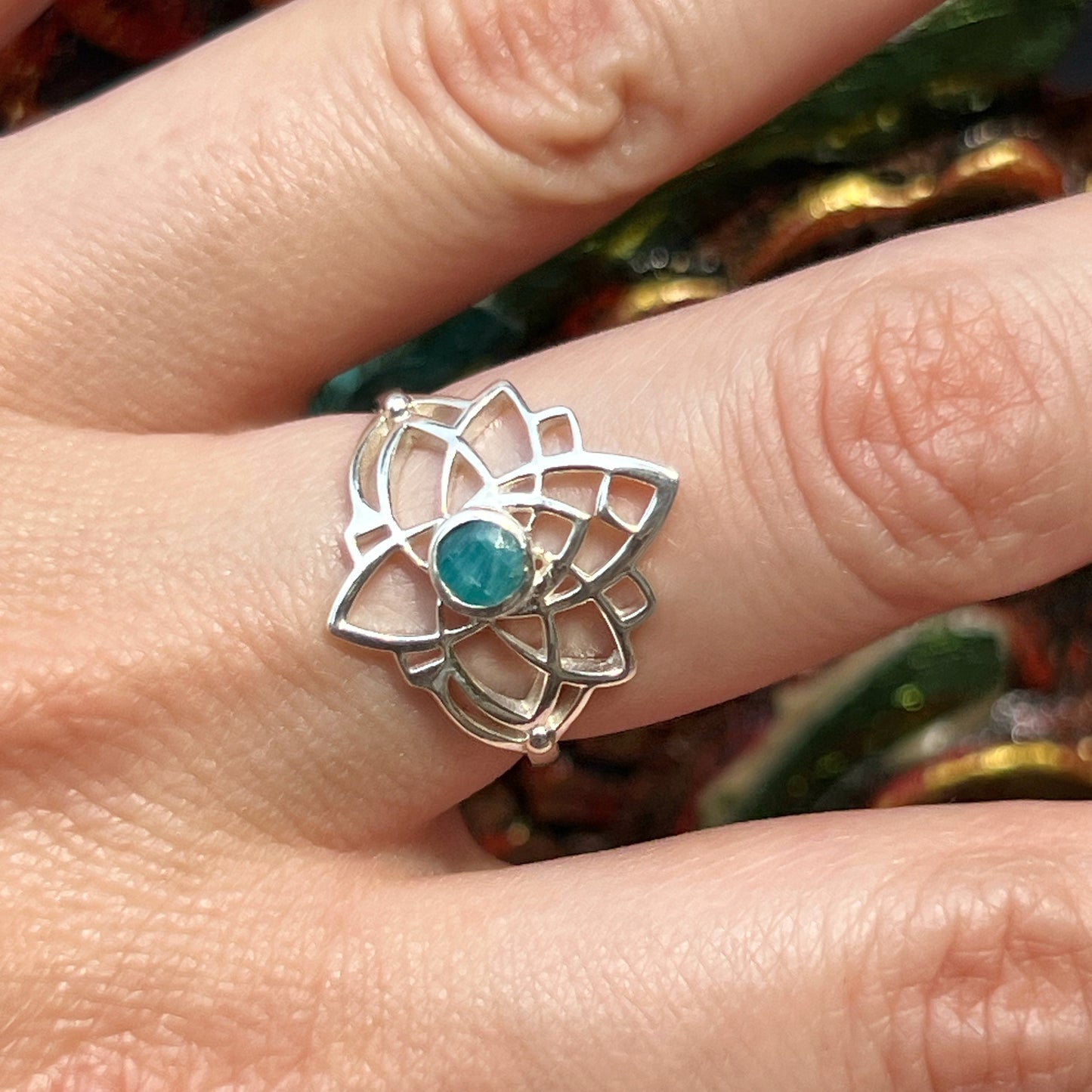 Anillo Turquesa PADMA | "Protección, Comunicación y Buena suerte" | Plata 925