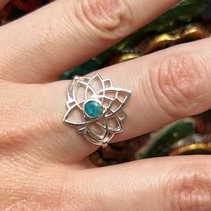 Anillo Turquesa PADMA | "Protección, Comunicación y Buena suerte" | Plata 925