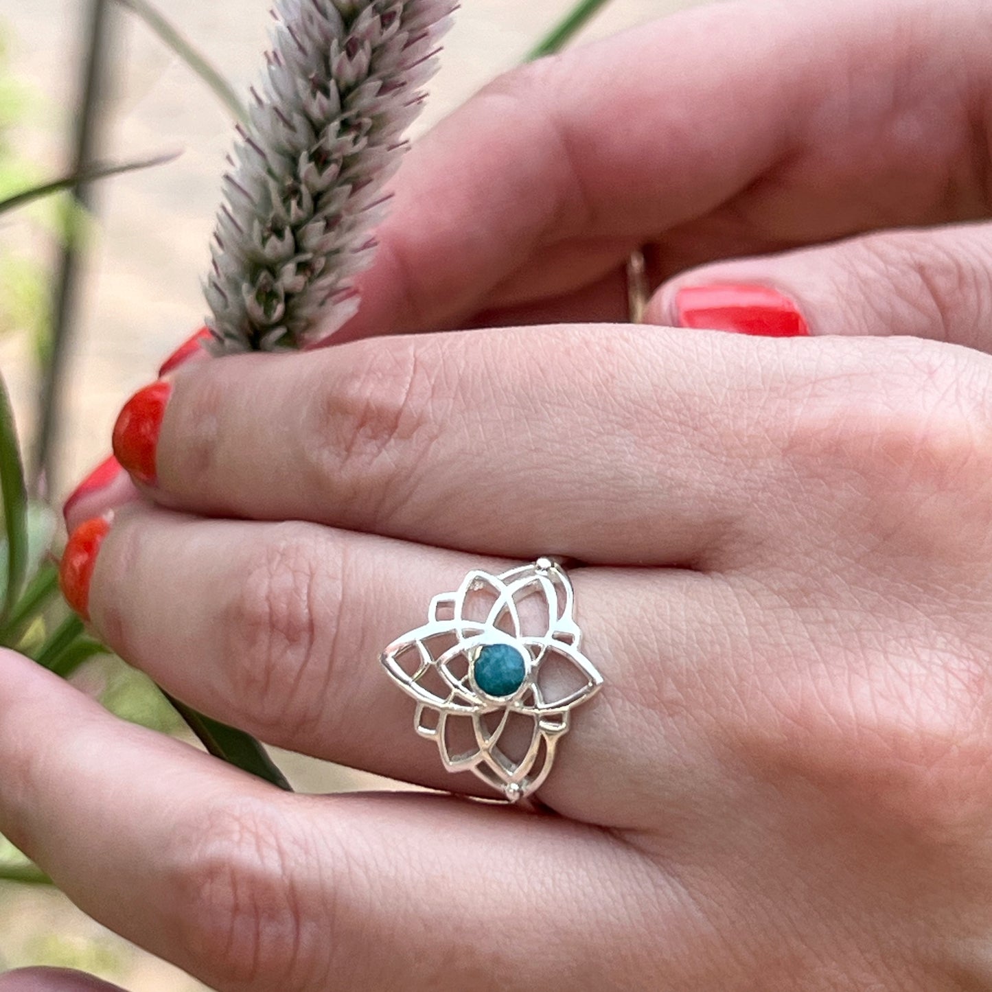 Anillo Turquesa PADMA | "Protección, Comunicación y Buena suerte" | Plata 925