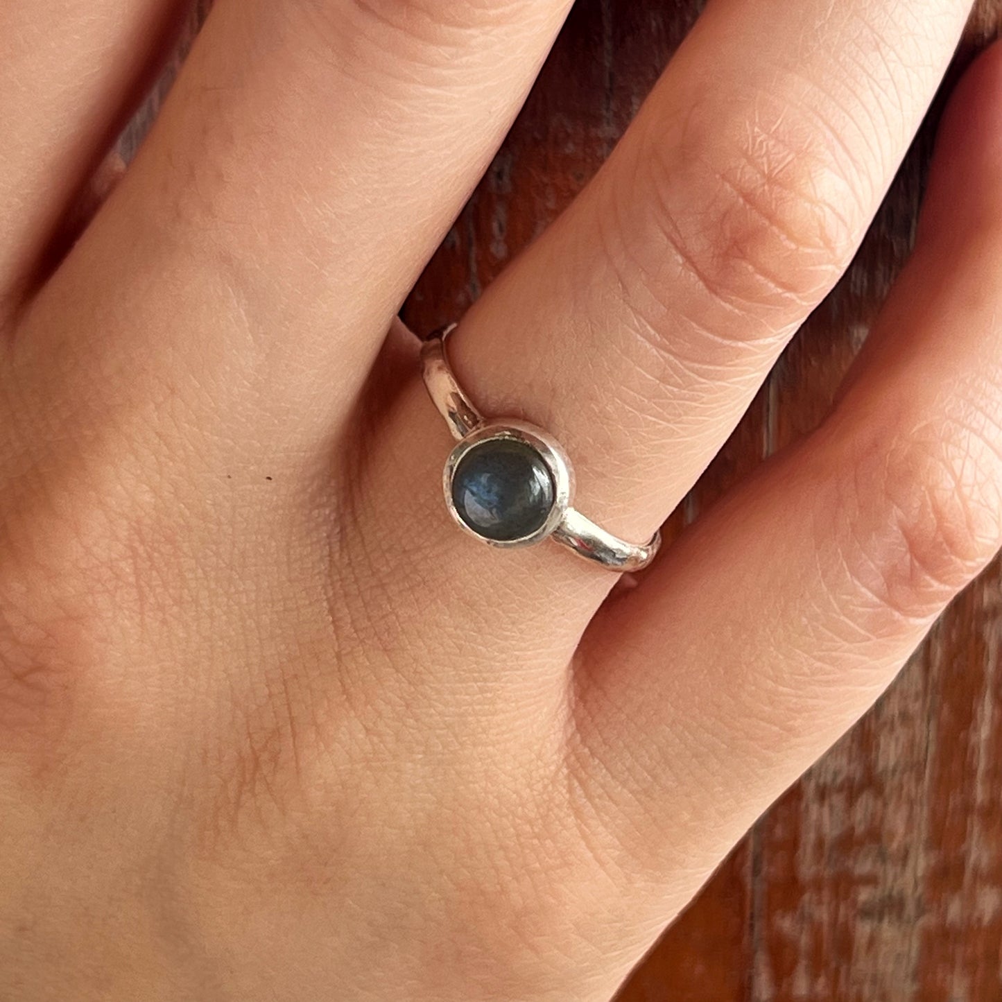 Anillo Labradorita SAMADHI | "Protección, Intuición y espiritualidad"| Plata 925