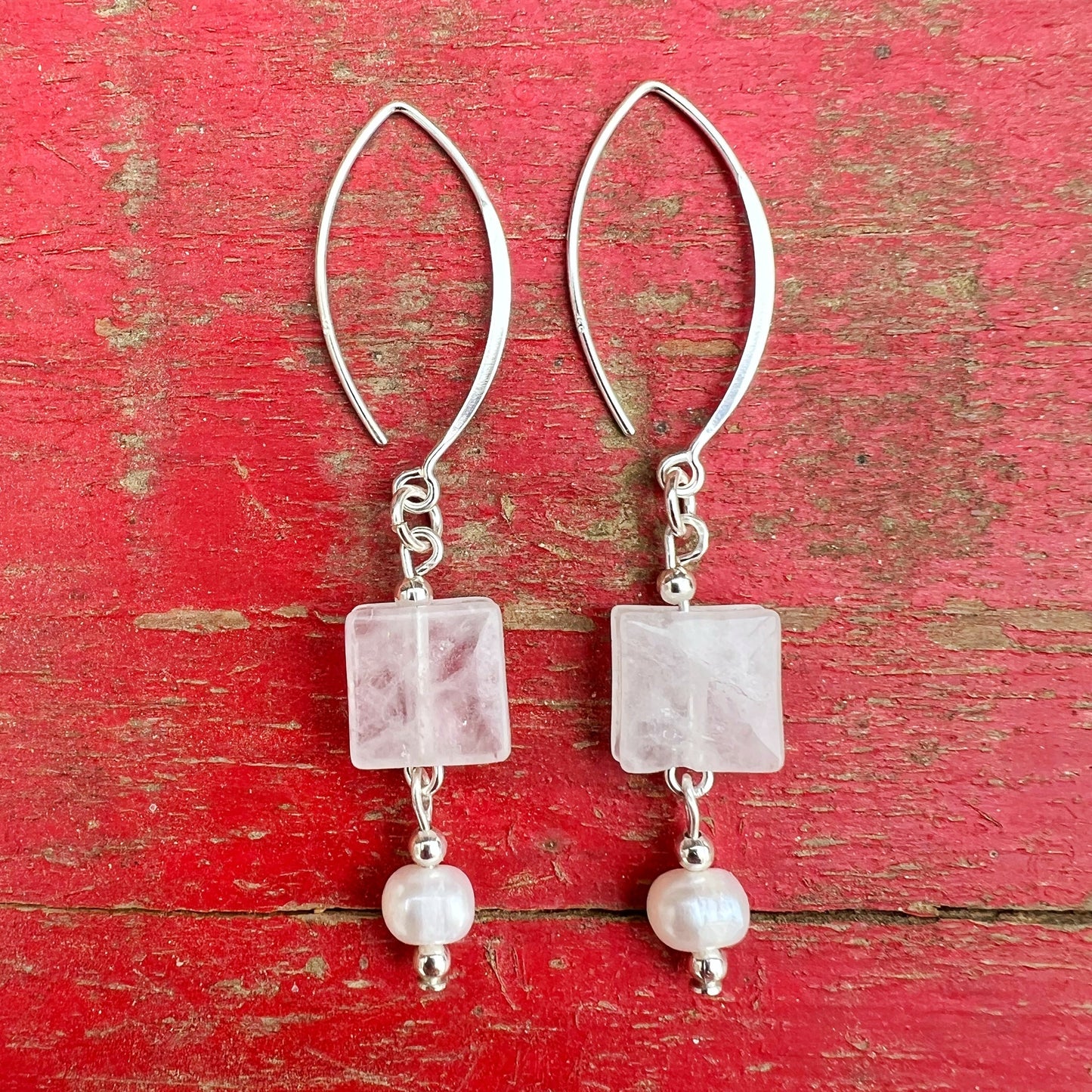 Aros Colgantes "Limpieza y protección energética" | Cuarzo Cristal y Plata 925