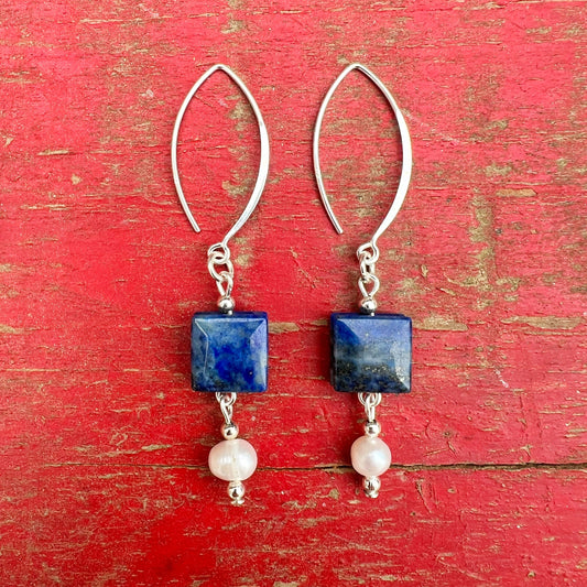 Aros Colgantes "Sabiduría e Intuición" | Lapislázuli y Plata 925