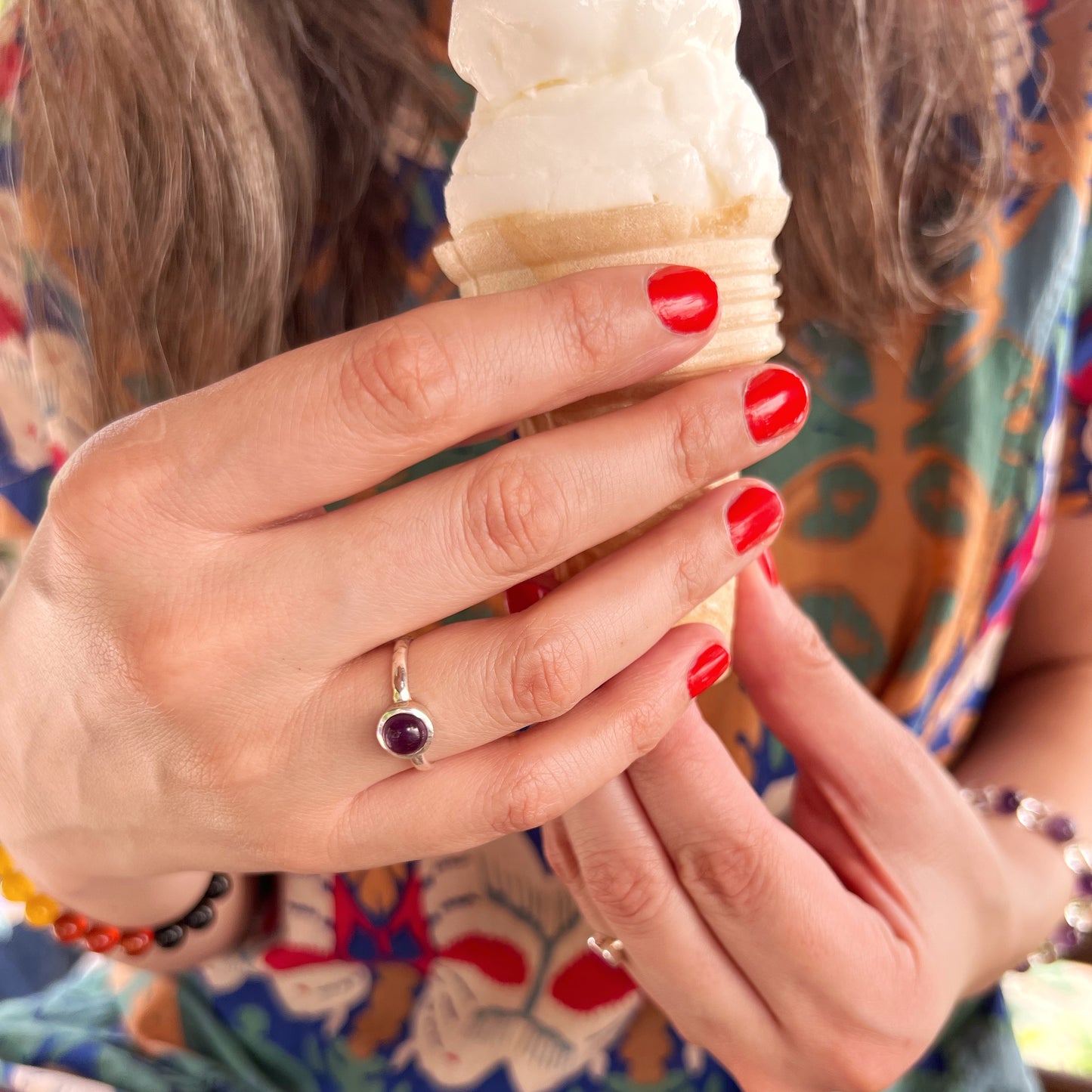 Anillo Amatista SAMADHI | "Protección, calma y espiritualidad" | Plata 925