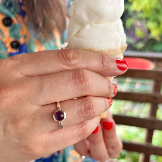 Anillo Amatista SAMADHI | "Protección, calma y espiritualidad" | Plata 925