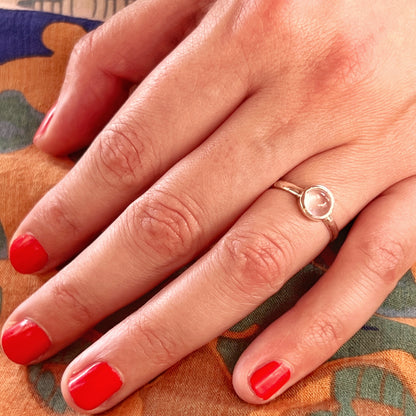 Anillo Cuarzo Rosa SAMADHI  | "Amor propio y Sanación emocional" | Plata 925
