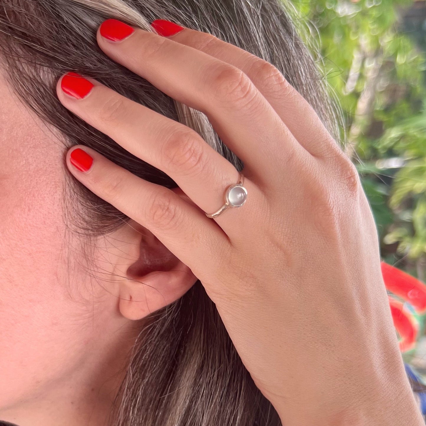 Anillo AguaMarina SAMADHI | Claridad mental y Comunicación" | Plata 925