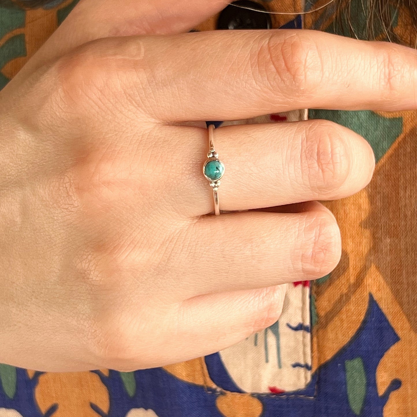 Anillo Turquesa ANU | "Protección, Comunicación y Buena suerte" | Plata 925