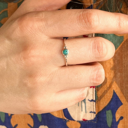 Anillo Turquesa ANU | "Protección, Comunicación y Buena suerte" | Plata 925