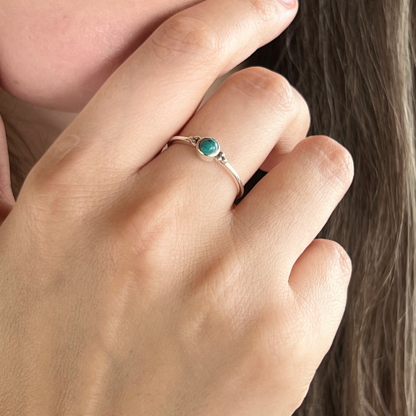 Anillo Turquesa ANU | "Protección, Comunicación y Buena suerte" | Plata 925