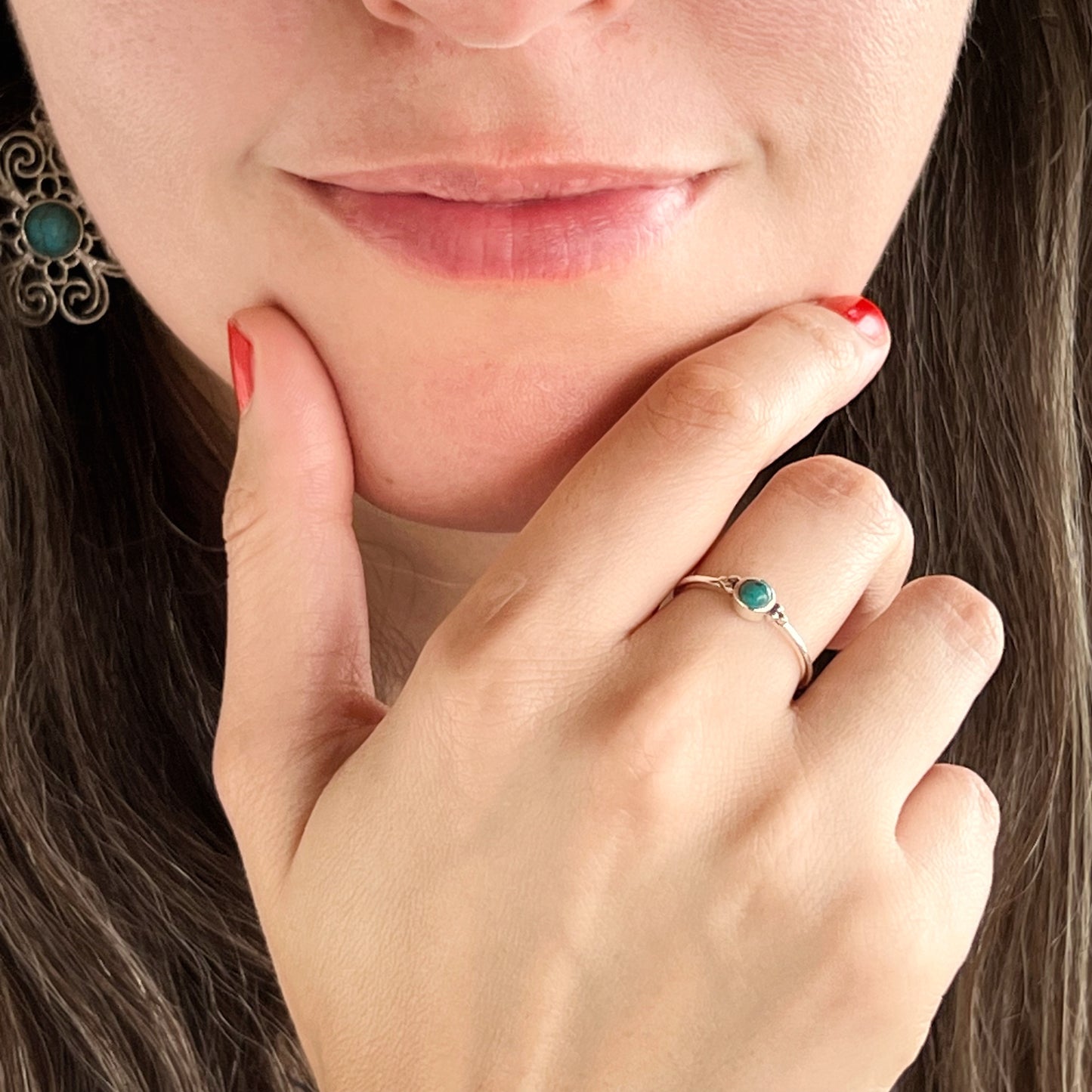 Anillo Turquesa ANU | "Protección, Comunicación y Buena suerte" | Plata 925