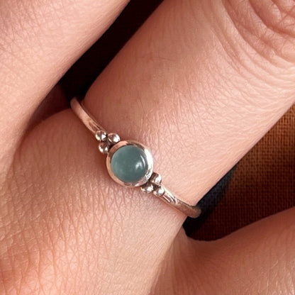 Anillo AguaMarina ANU | Claridad mental y Comunicación" | Plata 925