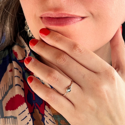 Anillo Labradorita ANU | "Protección, Intuición y espiritualidad"| Plata 925