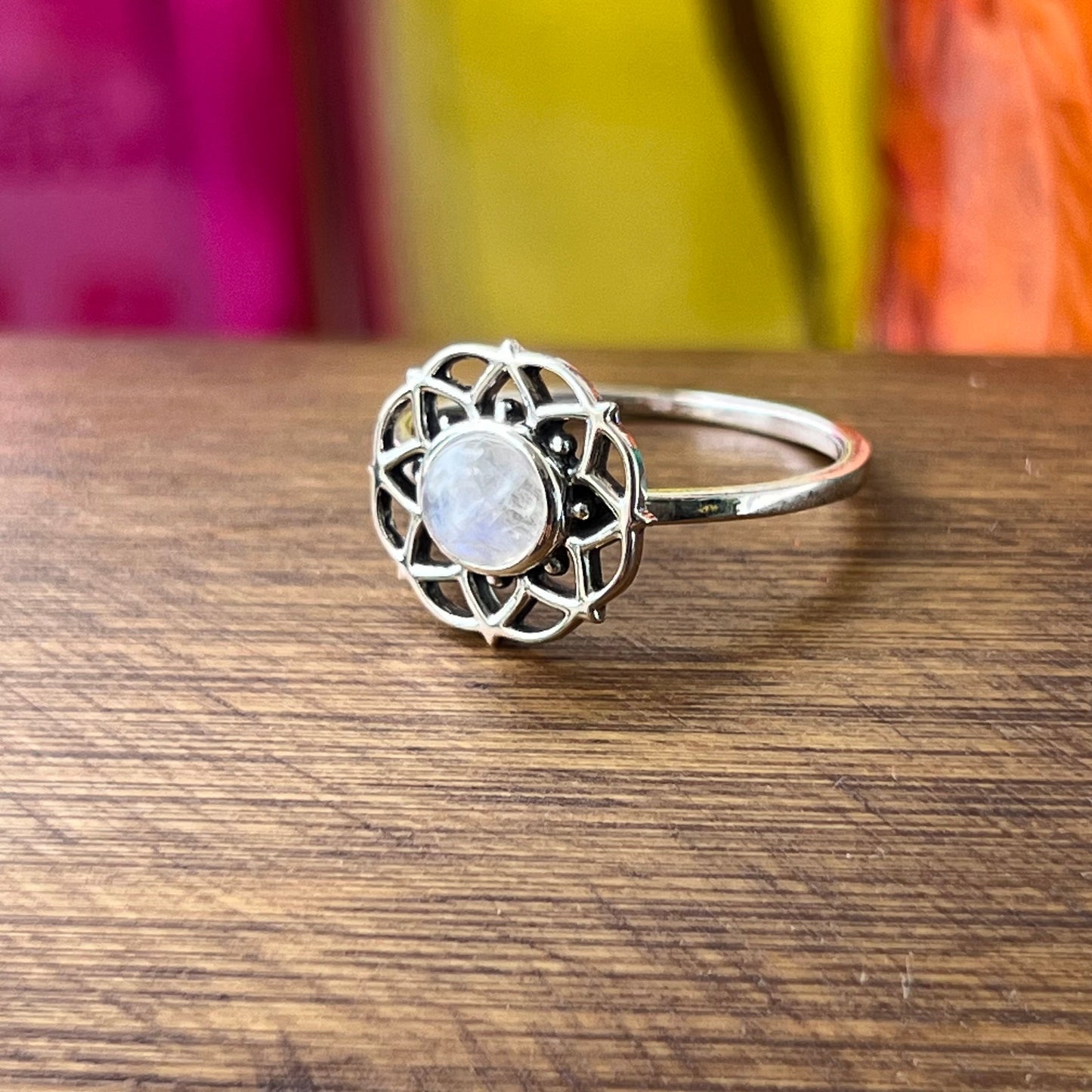 Anillo Piedra Luna TARA  | "Fluir con los cambios" | Plata 925