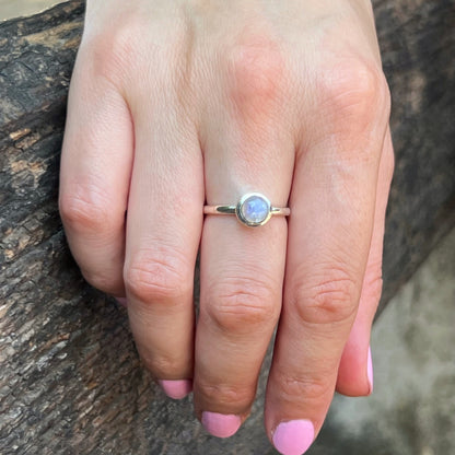 Anillo Piedra Luna PURMINA  | "Fluir con los cambios" | Plata 925