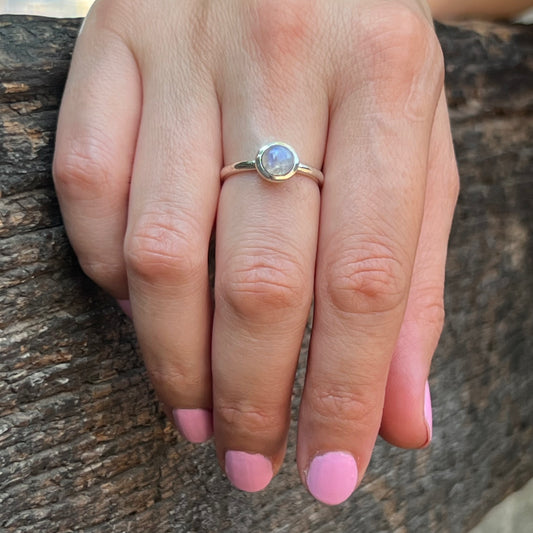 Anillo Piedra Luna PURMINA  | "Fluir con los cambios" | Plata 925