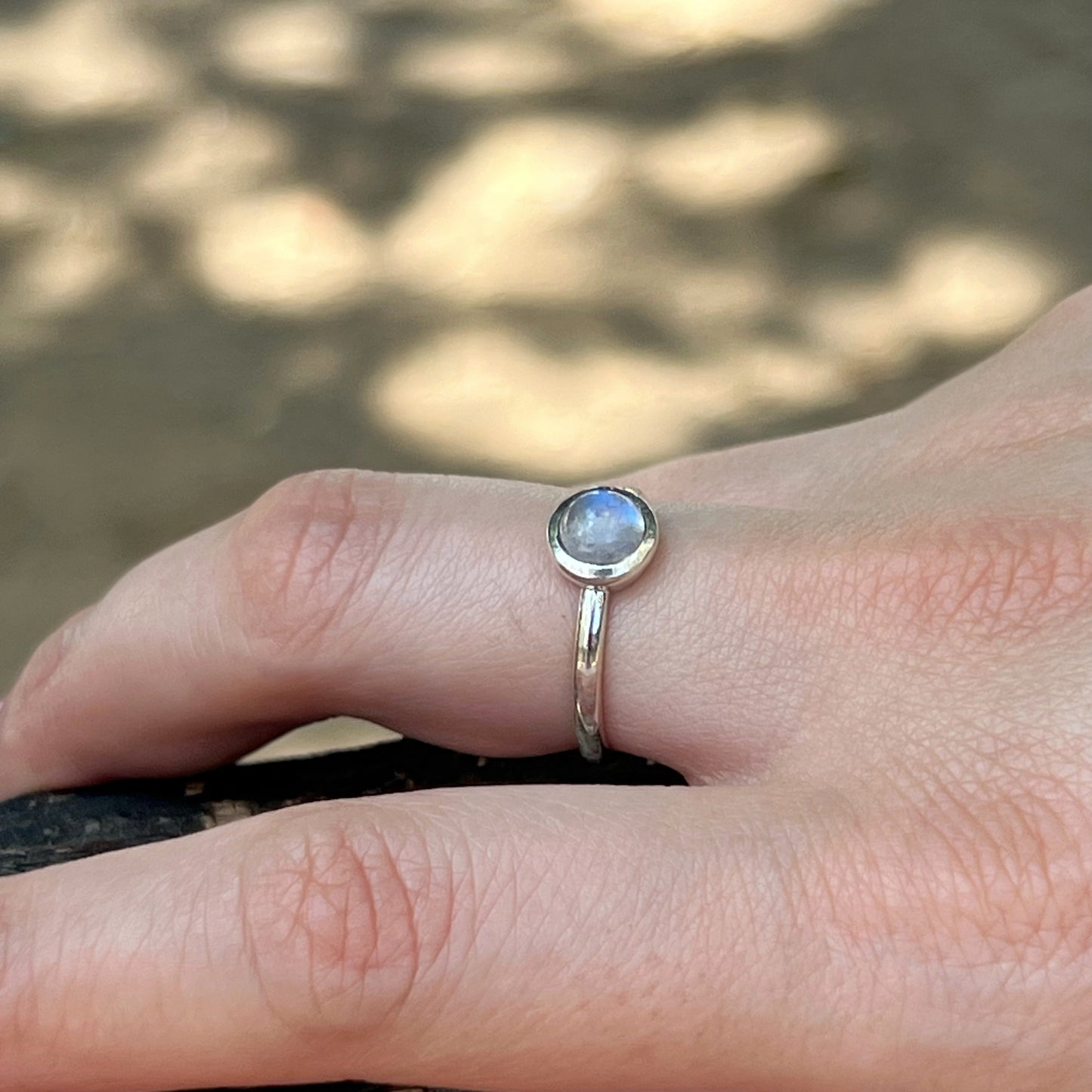 Anillo Piedra Luna PURMINA  | "Fluir con los cambios" | Plata 925