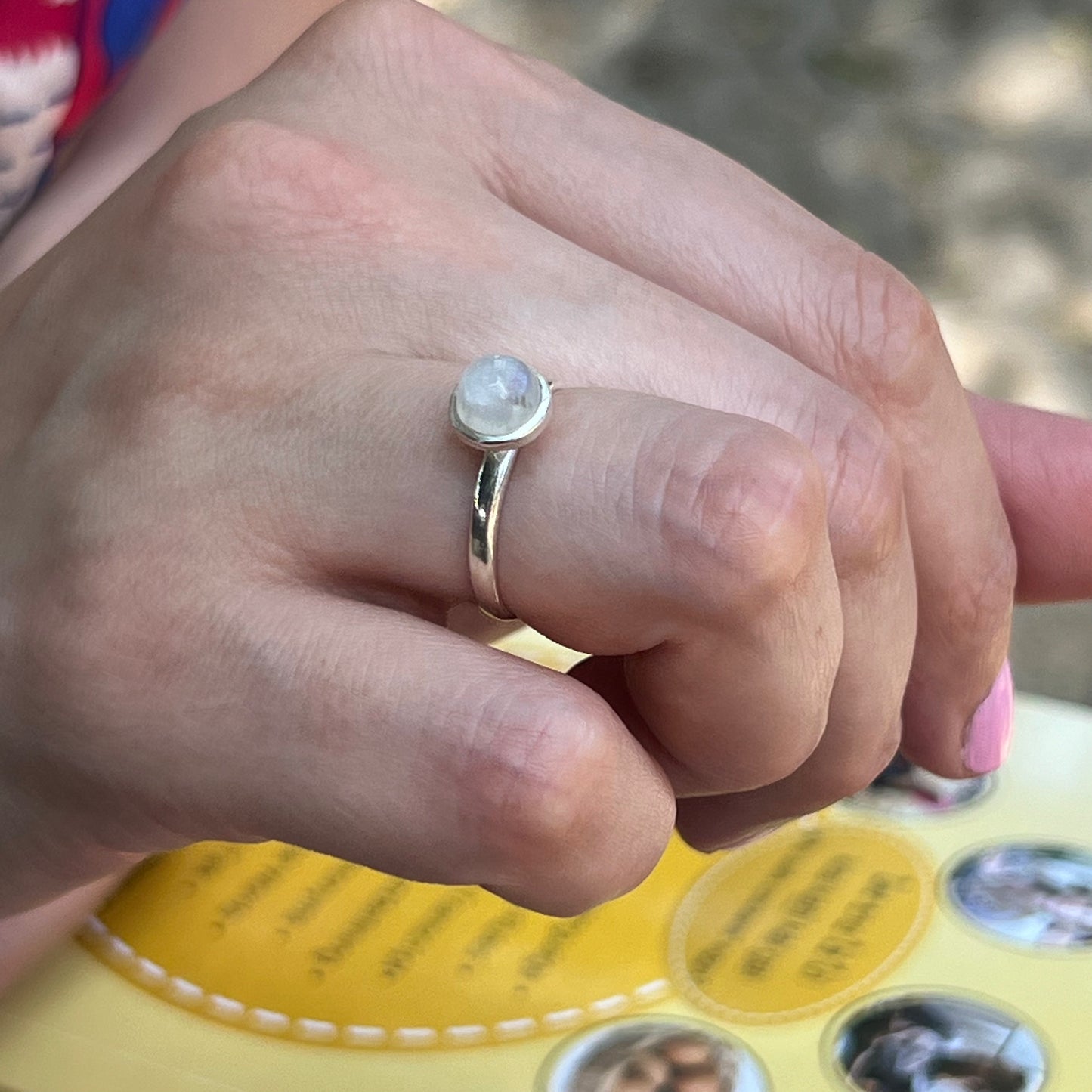 Anillo Piedra Luna PURMINA II  | "Fluir con los cambios" | Plata 925