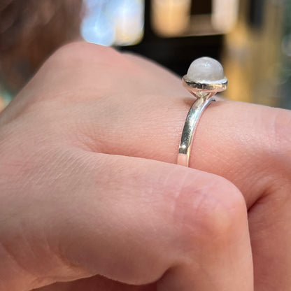 Anillo Piedra Luna PURMINA II  | "Fluir con los cambios" | Plata 925