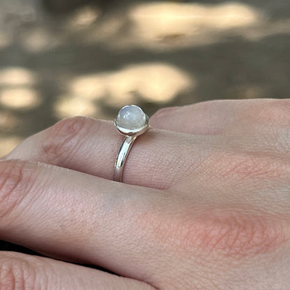 Anillo Piedra Luna PURMINA II  | "Fluir con los cambios" | Plata 925
