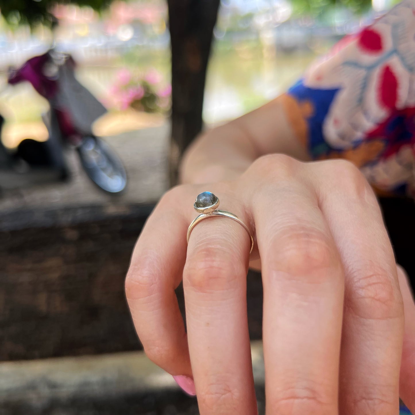 Anillo Labradorita PURMINA II | "Protección, Intuición y espiritualidad"| Plata 925