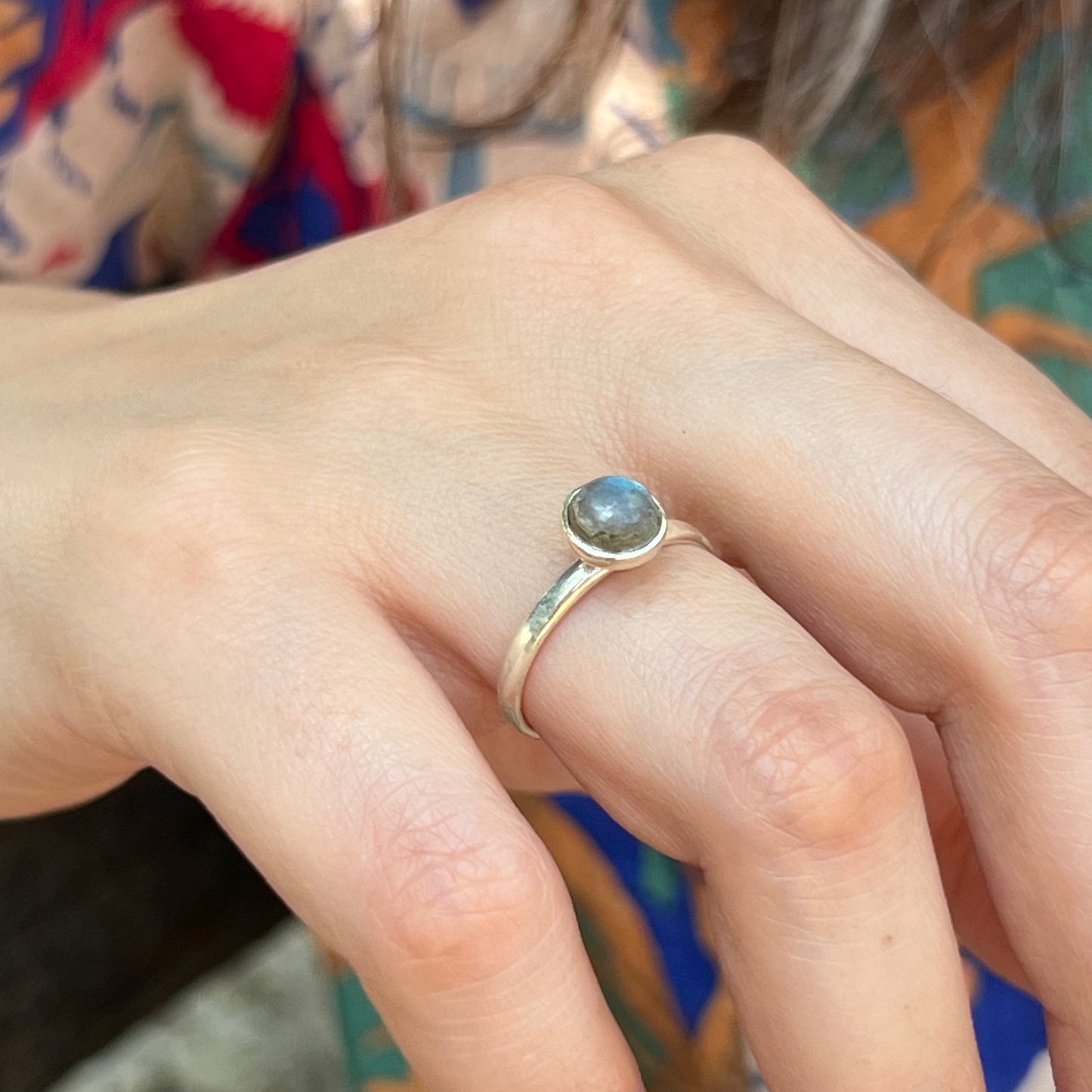 Anillo Labradorita PURMINA II | "Protección, Intuición y espiritualidad"| Plata 925