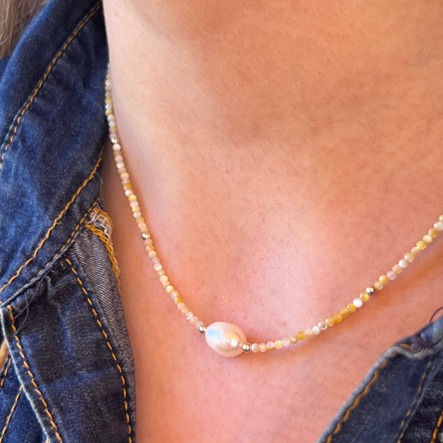 Collar "Belleza Interior" | Madre Perla y Perla de Río | Plata 925